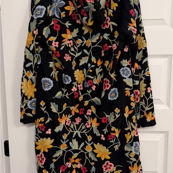 Johnny Was Embroidered Hooded Cardigan - Picture 3 of 3